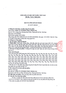 Bản công bố sản phẩm thạch Moon