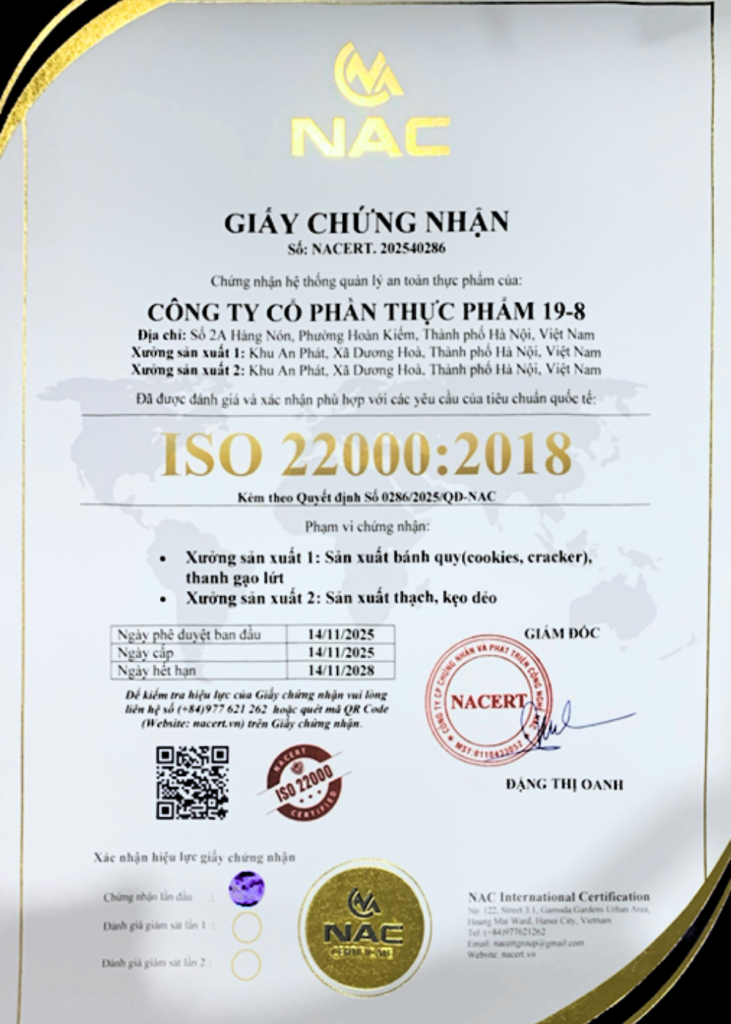 Chứng nhận ISO