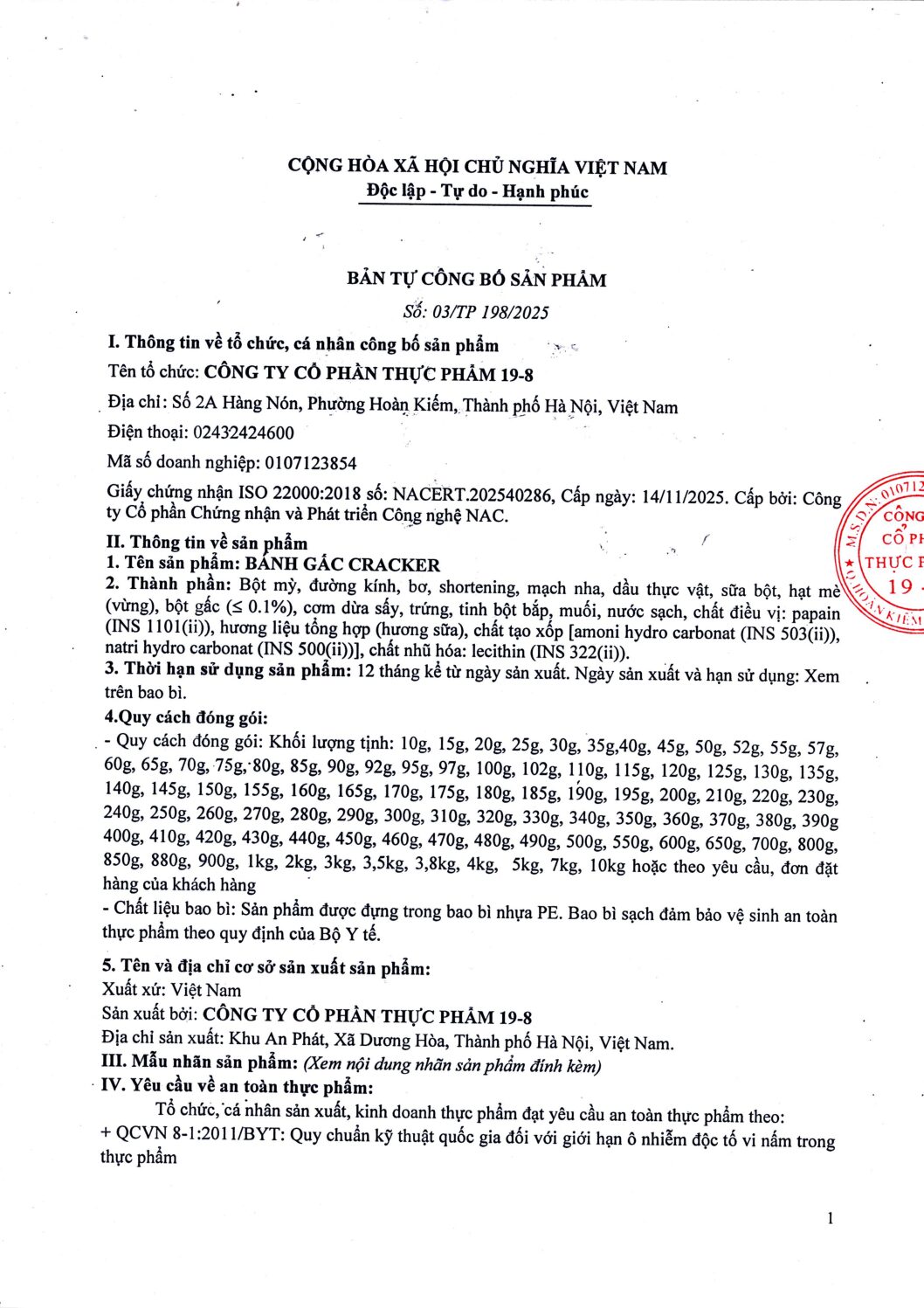 Bánh Gấc Cracker 240 - Ảnh 2